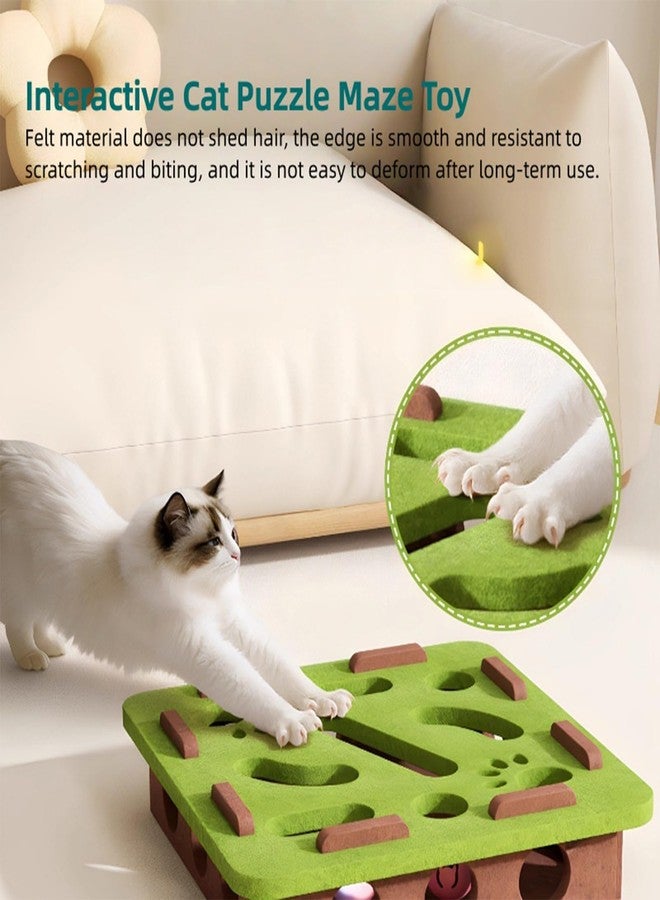 ANIS·KEAAR 1 Pack Interactive Cat Puzzle Maze Toy – Felt Hide & Seek Self-Play Toy for Indoor Cats/Kittens, Encourages Natural Hunting Instincts, Fun Exercise to Cure Boredom & Mental Stimulation - Image 2